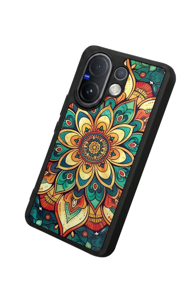 Vivo V60 Uyumlu Mandala Tasarımlı Glossy Premium Kılıf