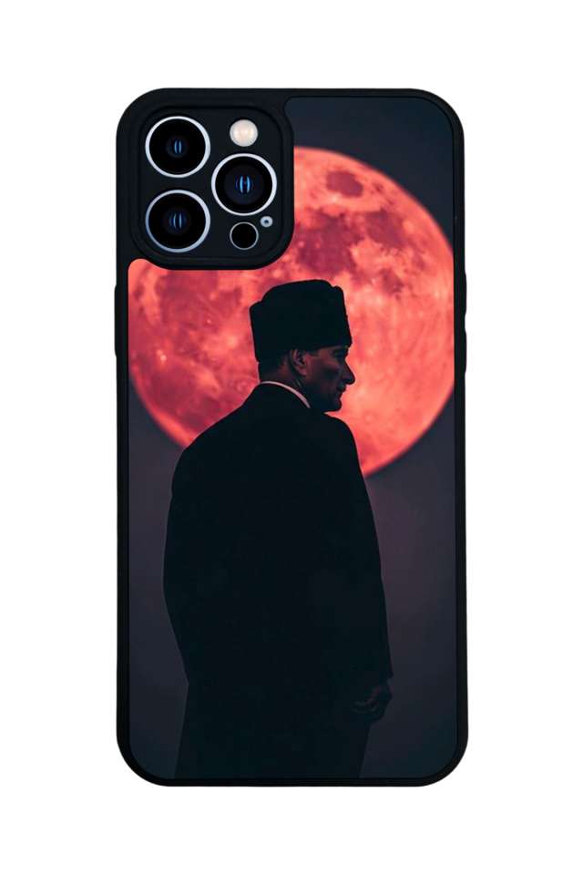 iPhone 13 Pro Max Uyumlu Mustafa Kemal Ataturk Tasarımlı Glossy Premium Kılıf