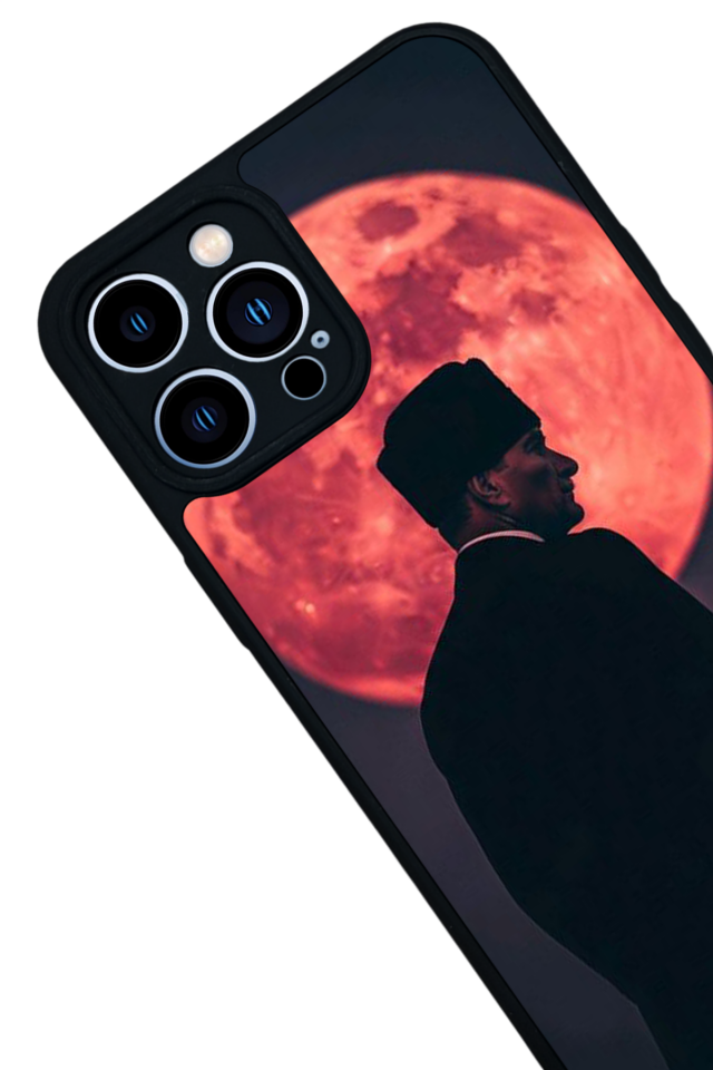 iPhone 13 Pro Max Uyumlu Mustafa Kemal Ataturk Tasarımlı Glossy Premium Kılıf