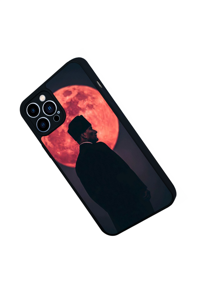 iPhone 13 Pro Max Uyumlu Mustafa Kemal Ataturk Tasarımlı Glossy Premium Kılıf