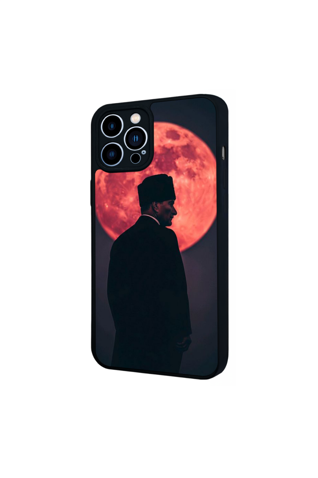 iPhone 13 Pro Max Uyumlu Mustafa Kemal Ataturk Tasarımlı Glossy Premium Kılıf