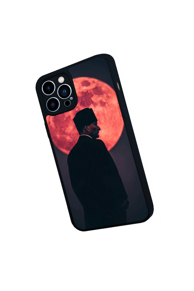 iPhone 13 Pro Max Uyumlu Mustafa Kemal Ataturk Tasarımlı Glossy Premium Kılıf