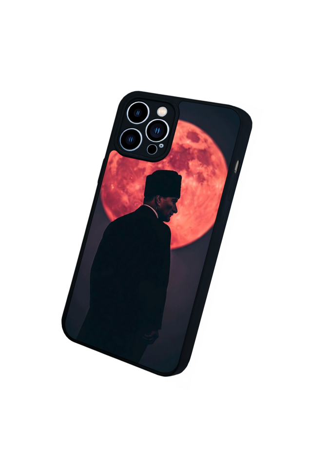 iPhone 13 Pro Max Uyumlu Mustafa Kemal Ataturk Tasarımlı Glossy Premium Kılıf