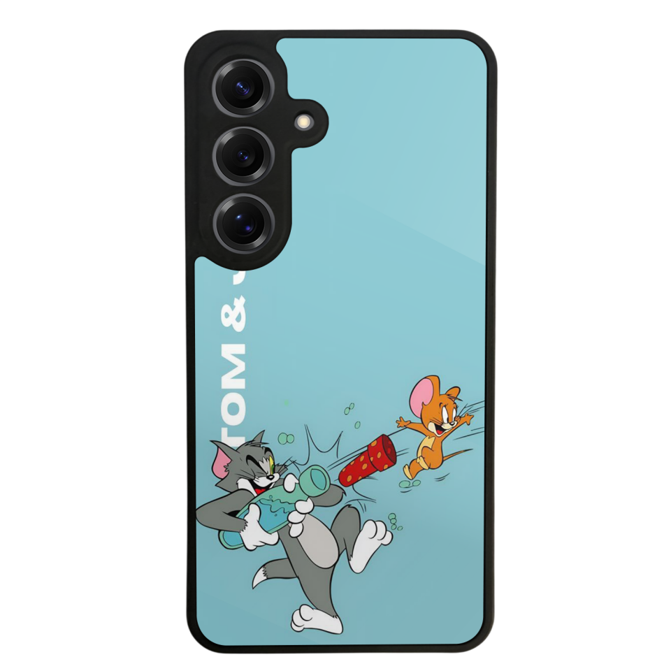 Samsung Galaxy S25 Uyumlu Tom And Jerry Tasarımlı Glossy Premium Kılıf
