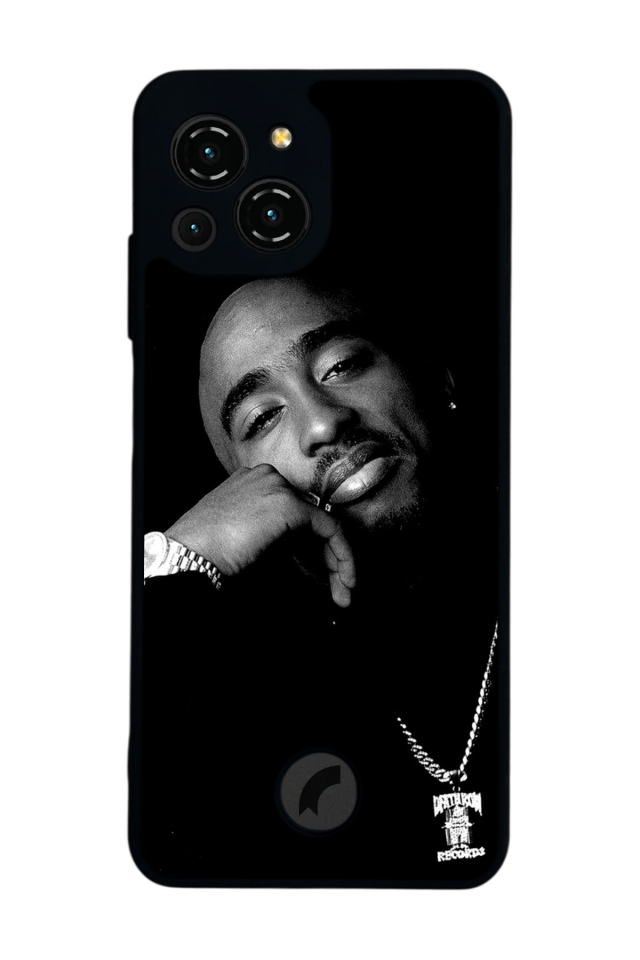 Reeder S23 Pro Max Uyumlu Tupac Tasarımlı Glossy Premium Kılıf