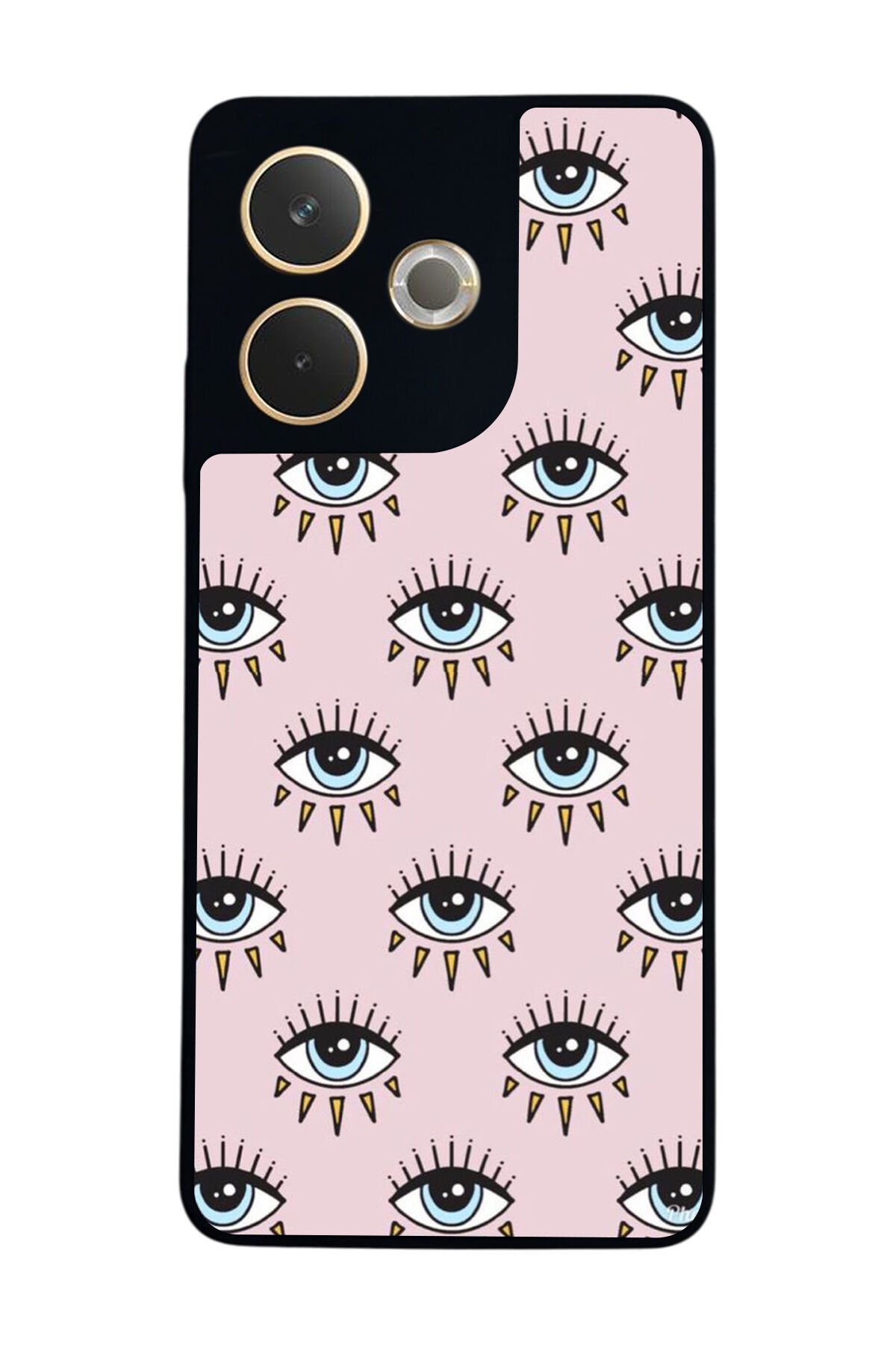 Oppo A5 Pro Uyumlu Göz Tasarımlı Glossy Premium Kılıf