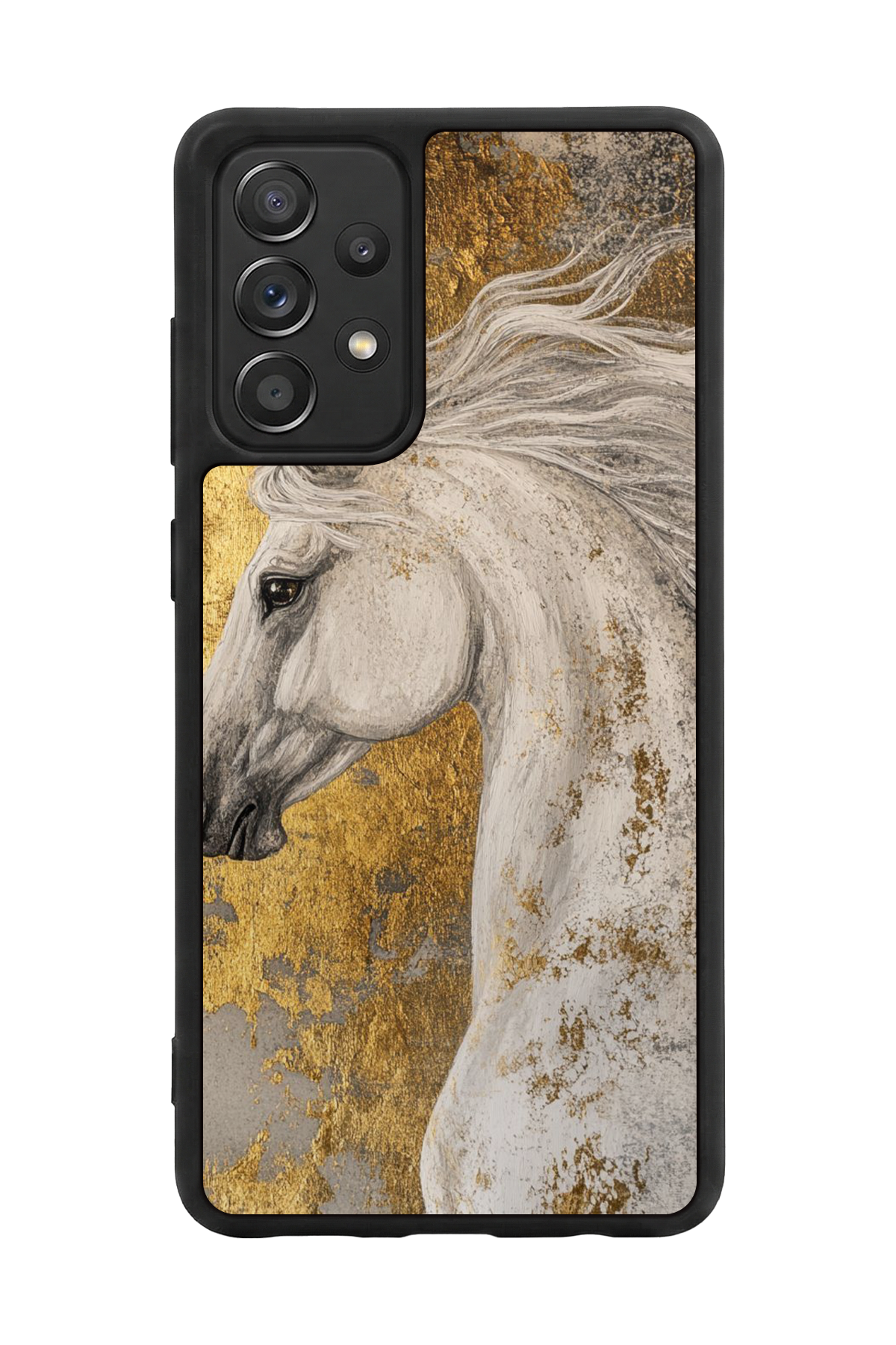 Samsung Galaxy A72 Uyumlu At Horse Tasarımlı Glossy Premium Kılıf