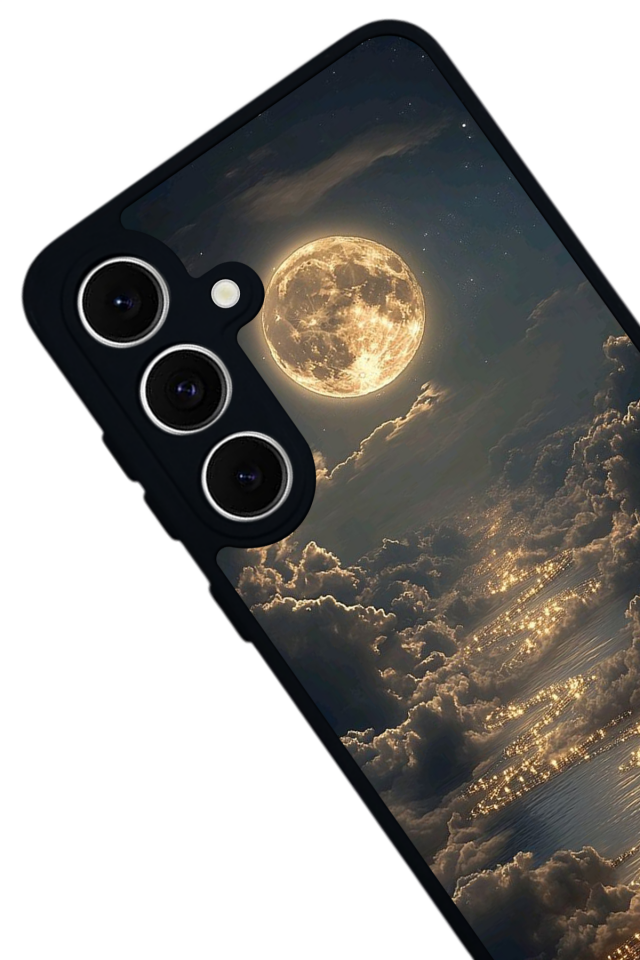 Samsung Galaxy A16 Uyumlu Ay Tasarımlı Glossy Premium Kılıf