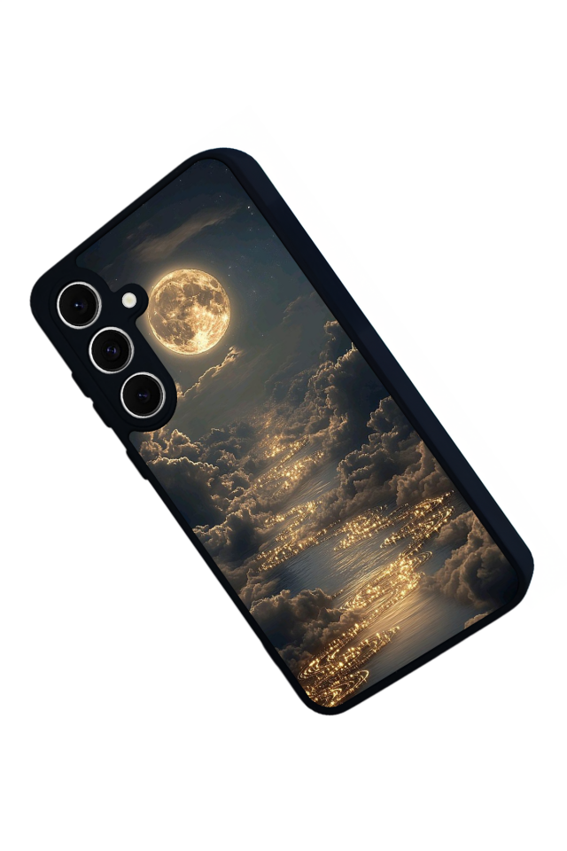 Samsung Galaxy A16 Uyumlu Ay Tasarımlı Glossy Premium Kılıf