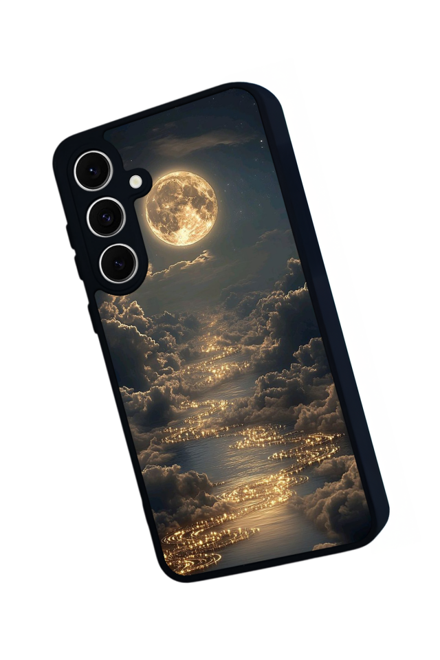 Samsung Galaxy A16 Uyumlu Ay Tasarımlı Glossy Premium Kılıf