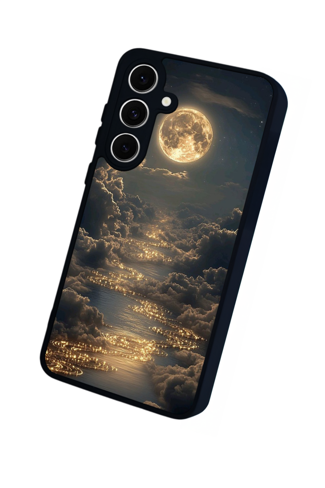 Samsung Galaxy A16 Uyumlu Ay Tasarımlı Glossy Premium Kılıf