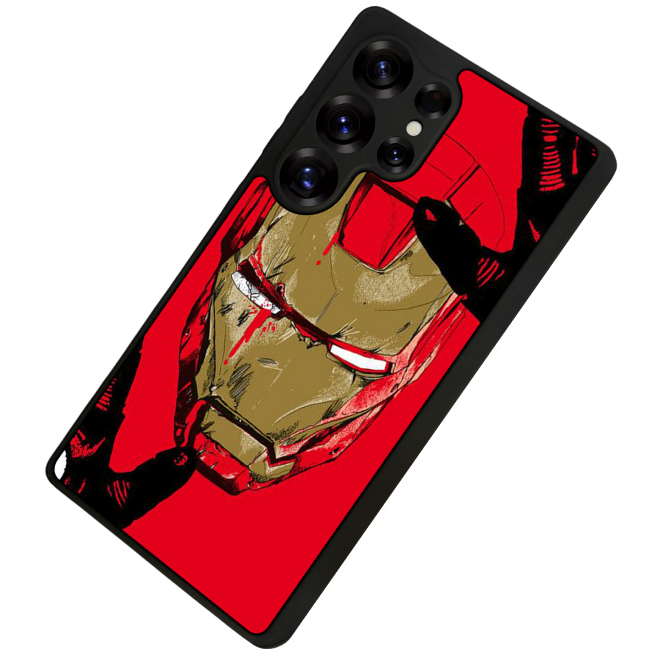 Samsung Galaxy S25 Ultra Uyumlu  Iron Man ( Demir Adam ) Tasarımlı Glossy Premium Kılıf