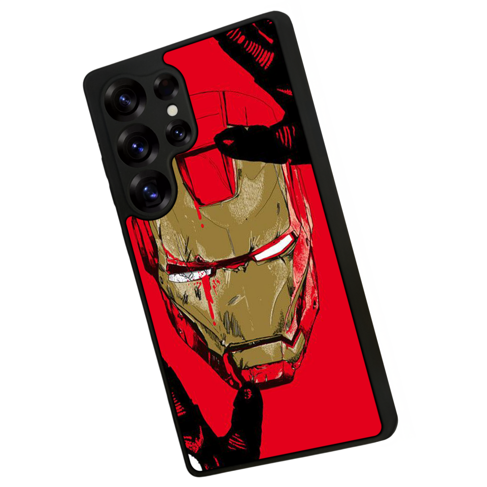 Samsung Galaxy S25 Ultra Uyumlu  Iron Man ( Demir Adam ) Tasarımlı Glossy Premium Kılıf