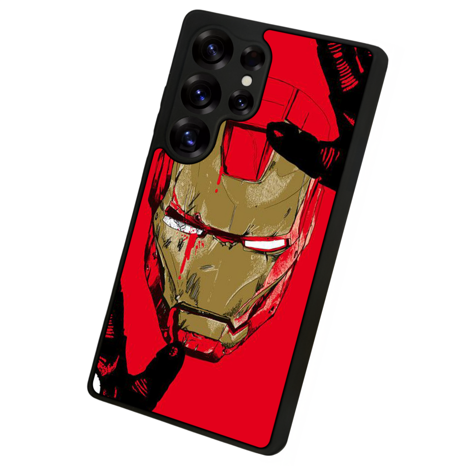 Samsung Galaxy S25 Ultra Uyumlu  Iron Man ( Demir Adam ) Tasarımlı Glossy Premium Kılıf