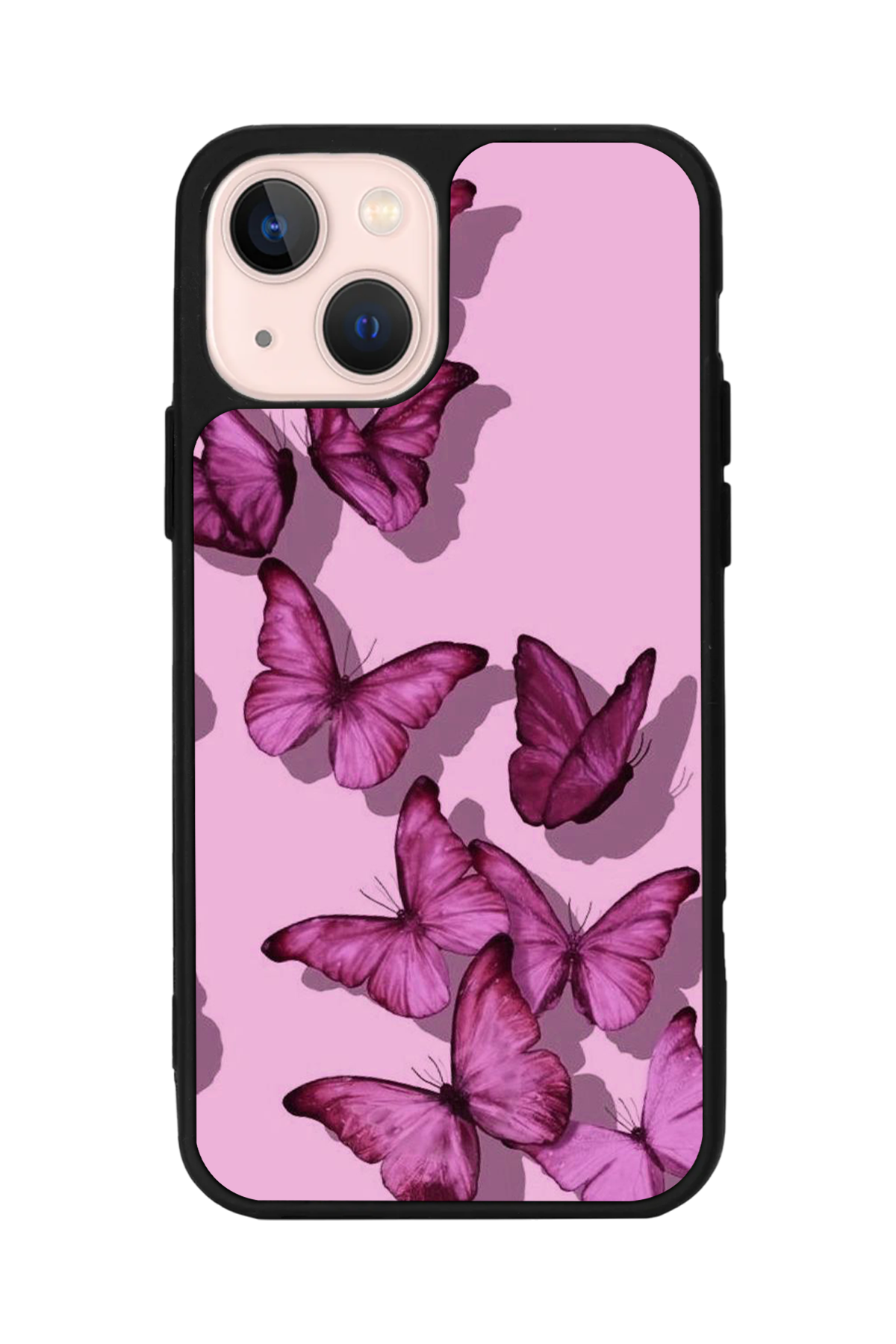 iPhone 15 Uyumlu Kelebek Tasarımlı Glossy Premium Kılıf