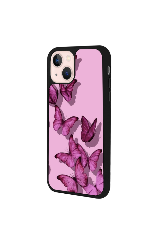 iPhone 15 Uyumlu Kelebek Tasarımlı Glossy Premium Kılıf