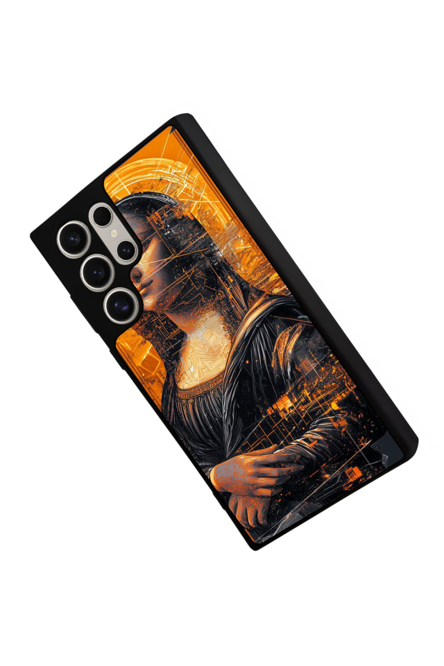 Samsung Galaxy S22 Ultra Uyumlu Monalisa Tasarımlı Glossy Premium Kılıf