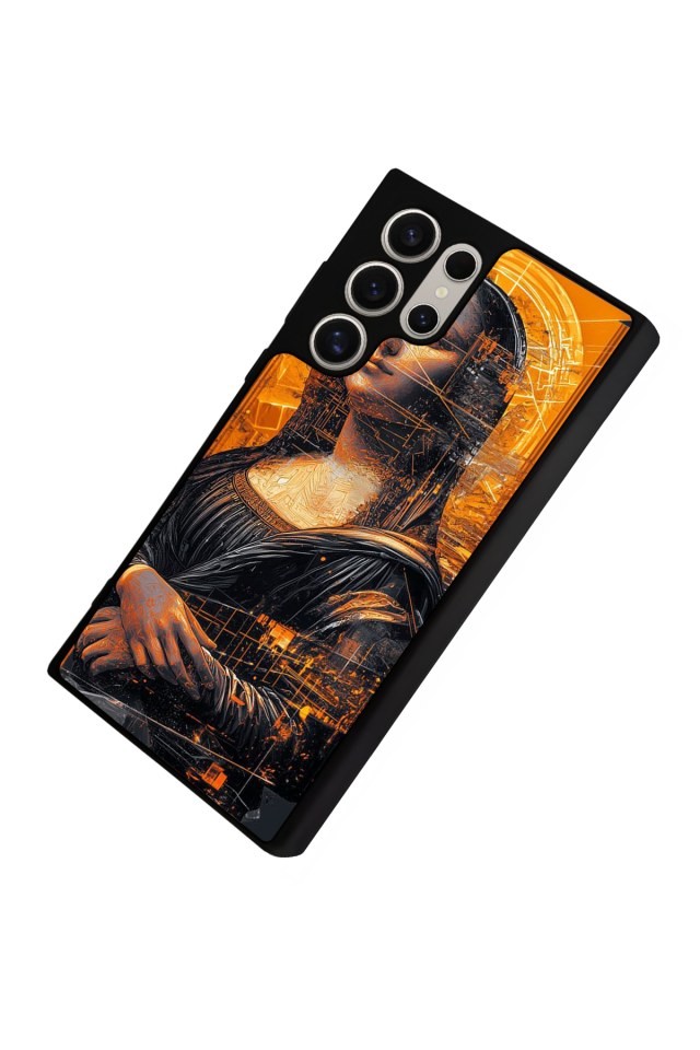 Samsung Galaxy S22 Ultra Uyumlu Monalisa Tasarımlı Glossy Premium Kılıf