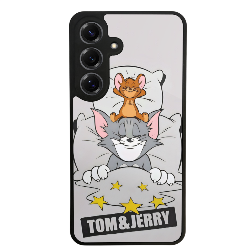 Samsung Galaxy S25 Uyumlu Tom And Jerry Tasarımlı Glossy Premium Kılıf