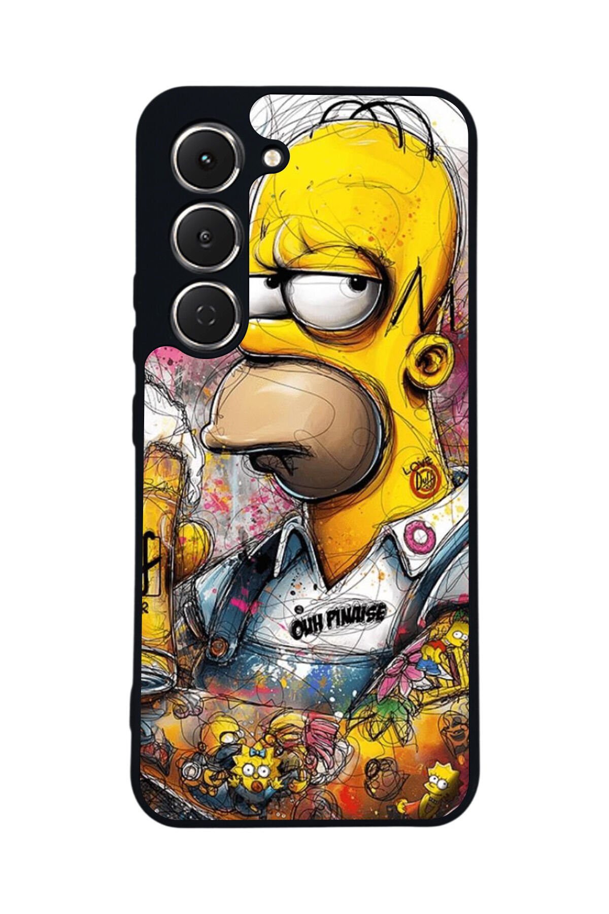 Tecno Spark 40 Pro Uyumlu The Simpsons Tasarımlı Glossy Premium Kılıf