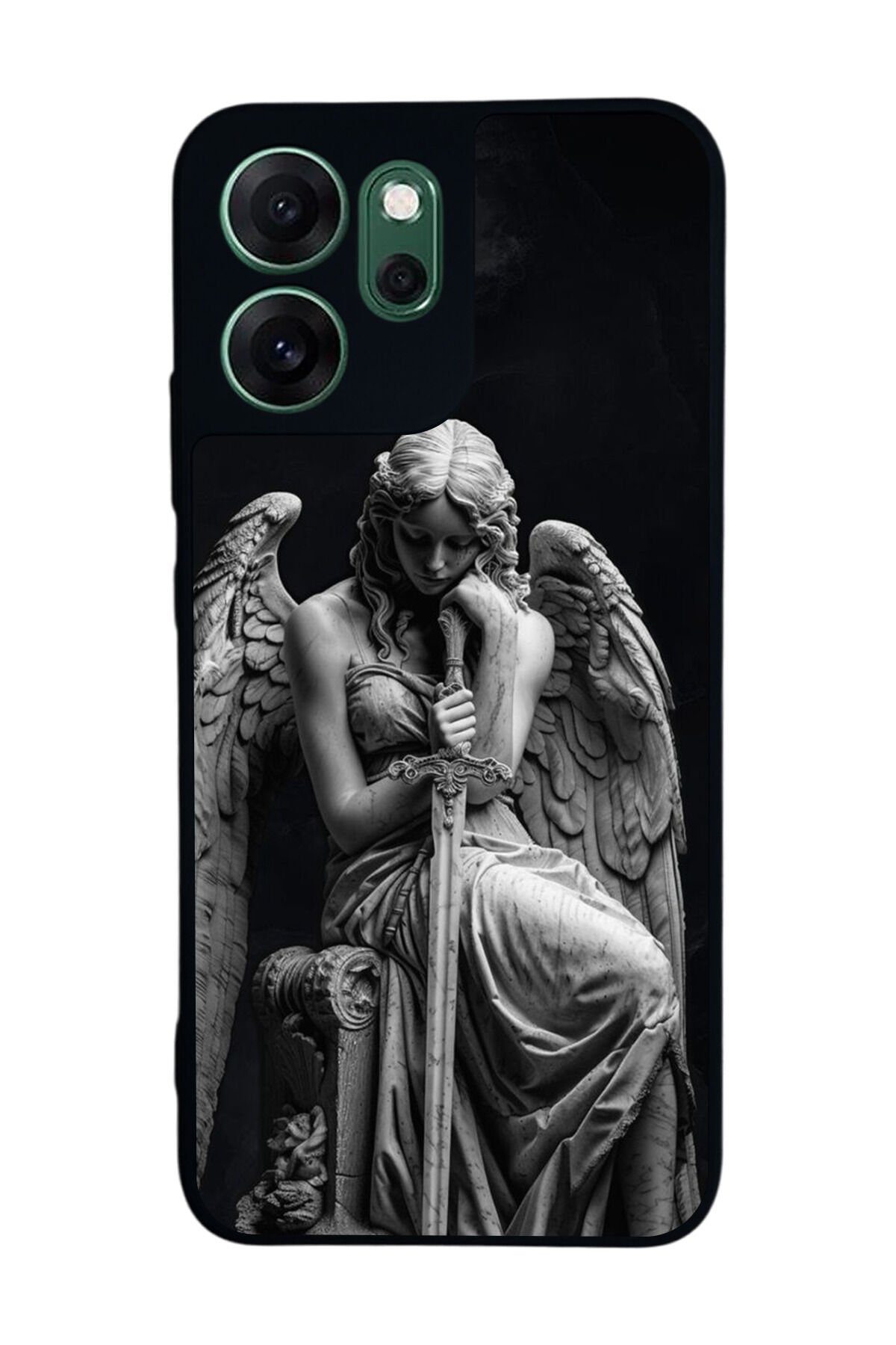 Oppo Reno 14F Uyumlu Melek Tasarımlı Glossy Premium Kılıf