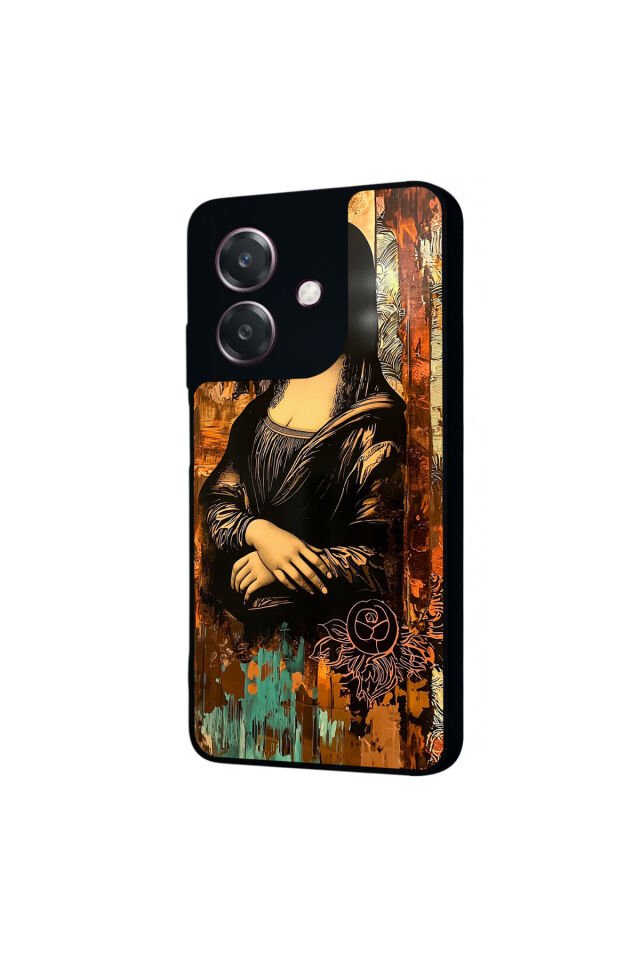 Oppo A3 5G Uyumlu Monalisa Tasarımlı Glossy Premium Kılıf