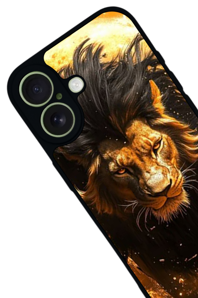 iPhone 17 Uyumlu Aslan Tasarımlı Glossy Premium Kılıf