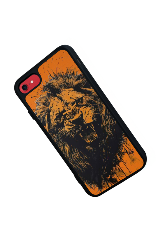 iPhone 7 Uyumlu Aslan Tasarımlı Glossy Premium Kılıf