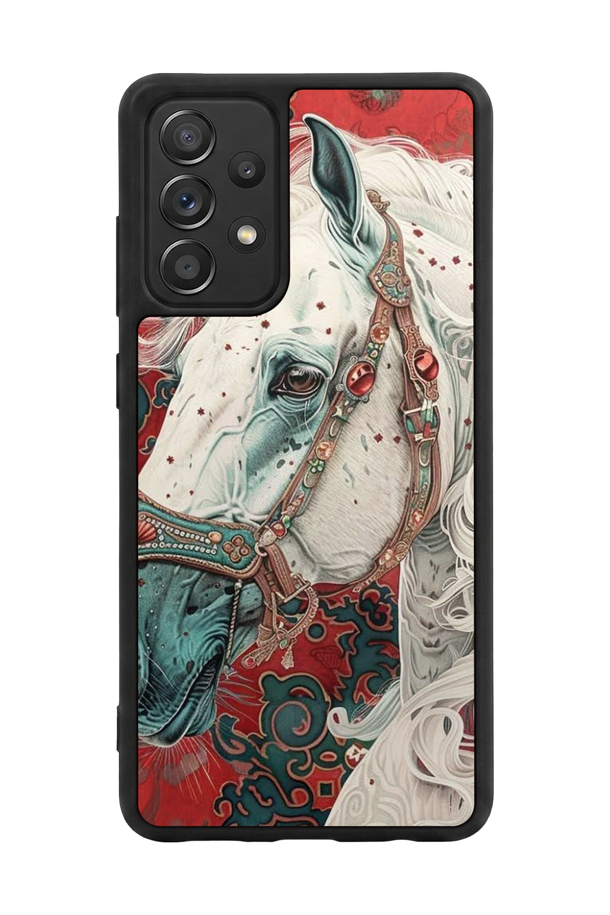 Samsung Galaxy A72 Uyumlu At Horse Tasarımlı Glossy Premium Kılıf
