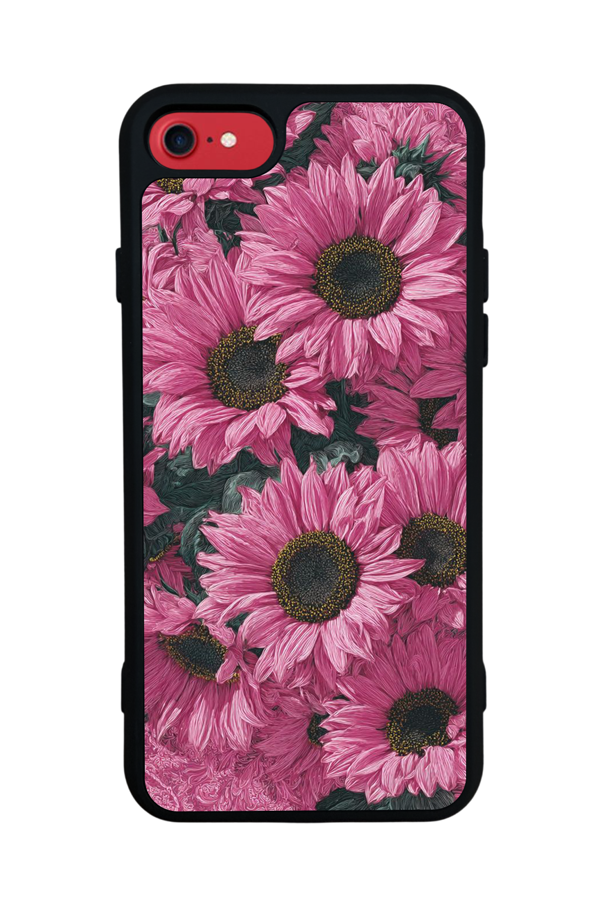 iPhone 8 Uyumlu Cicek Tasarımlı Glossy Premium Kılıf