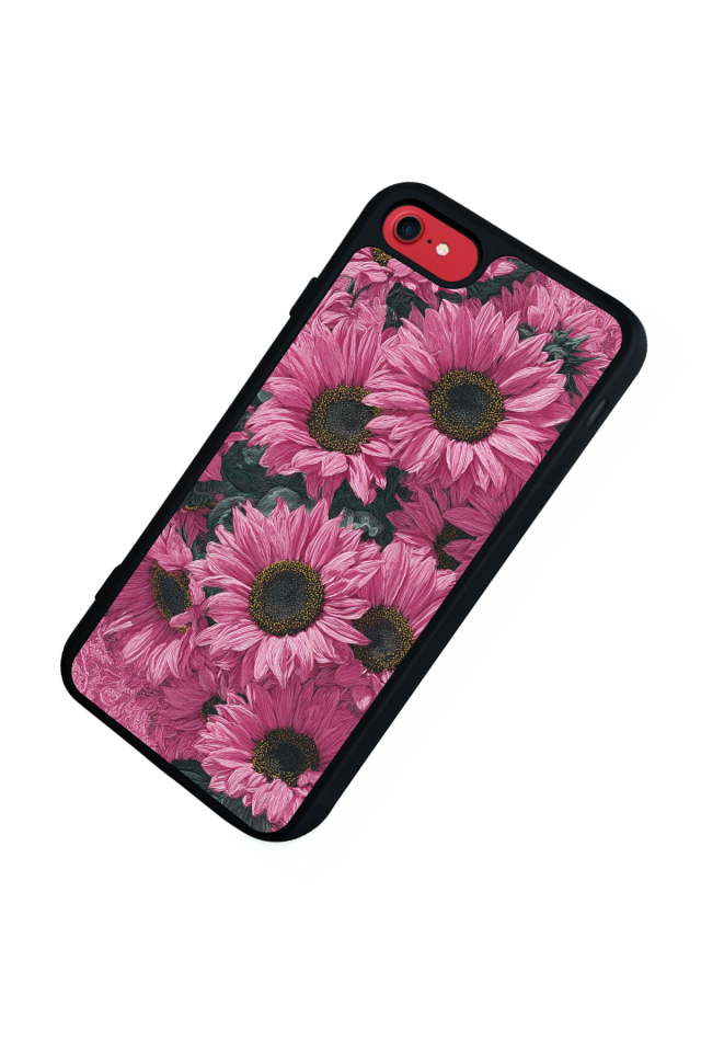 iPhone 8 Uyumlu Cicek Tasarımlı Glossy Premium Kılıf