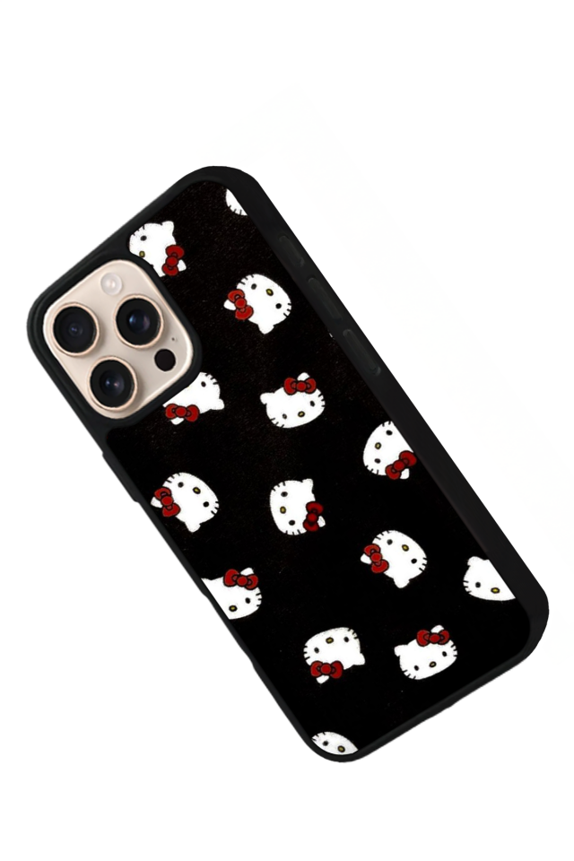 iPhone 15 Pro Max Uyumlu HelloKitty Tasarımlı Glossy Premium Kılıf