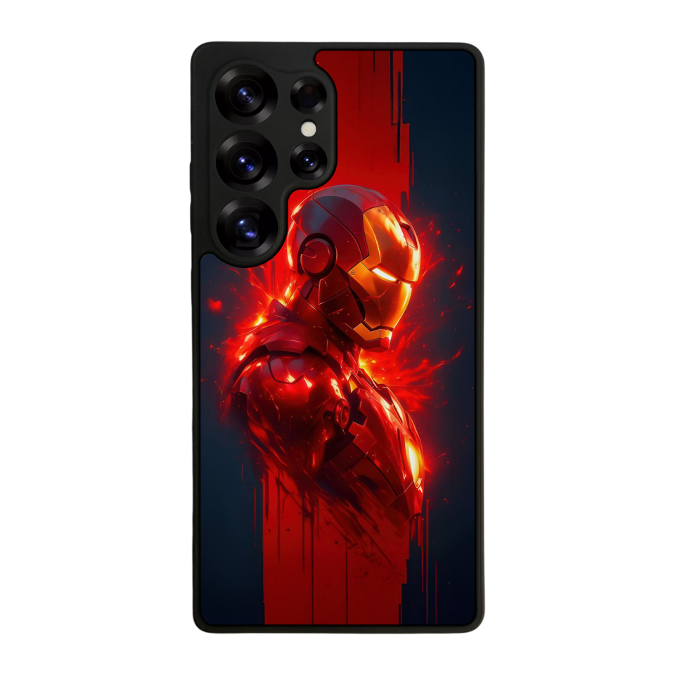 Samsung Galaxy S25 Ultra Uyumlu  Iron Man ( Demir Adam ) Tasarımlı Glossy Premium Kılıf