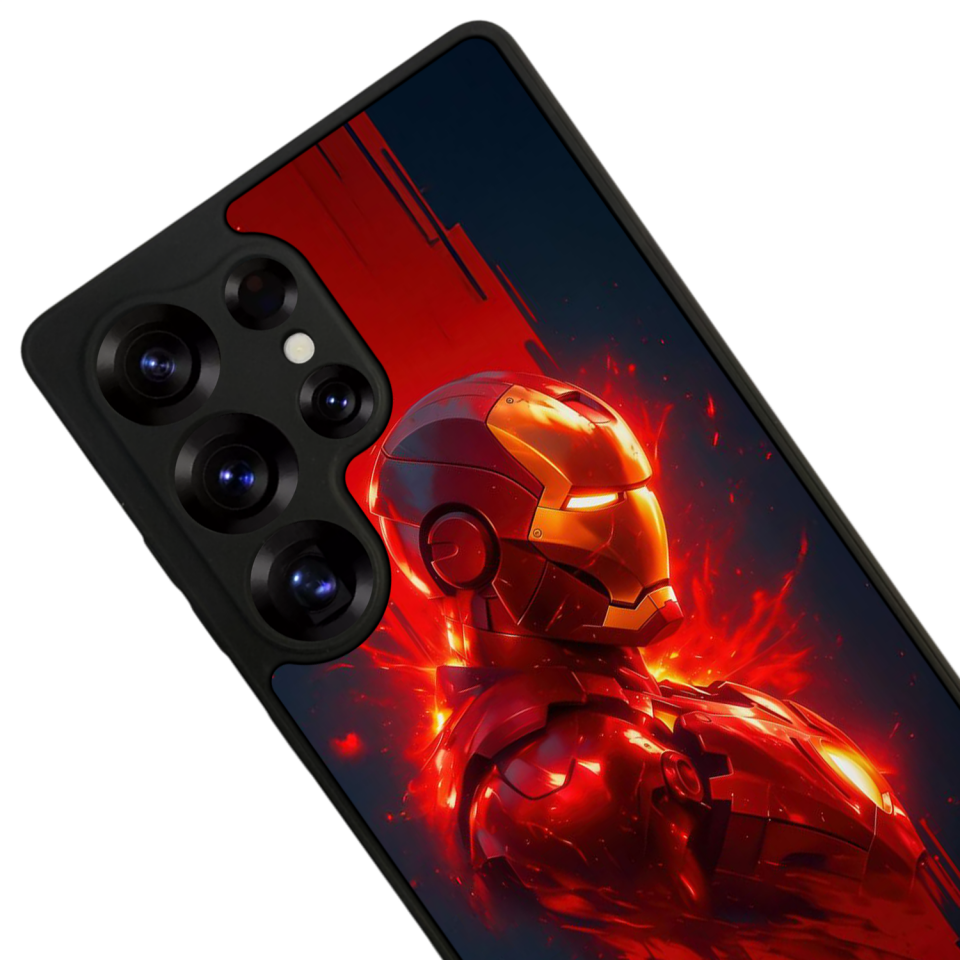 Samsung Galaxy S25 Ultra Uyumlu  Iron Man ( Demir Adam ) Tasarımlı Glossy Premium Kılıf