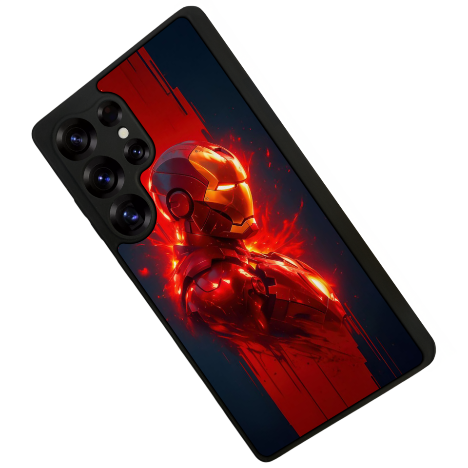 Samsung Galaxy S25 Ultra Uyumlu  Iron Man ( Demir Adam ) Tasarımlı Glossy Premium Kılıf