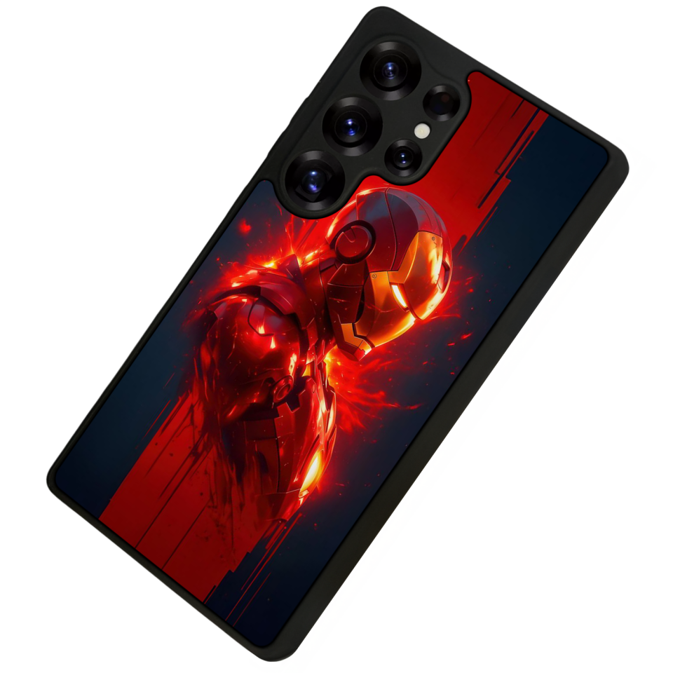 Samsung Galaxy S25 Ultra Uyumlu  Iron Man ( Demir Adam ) Tasarımlı Glossy Premium Kılıf