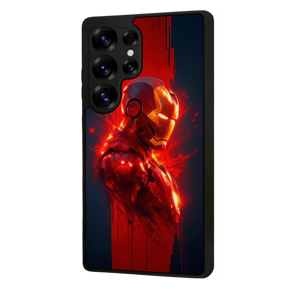 Samsung Galaxy S25 Ultra Uyumlu  Iron Man ( Demir Adam ) Tasarımlı Glossy Premium Kılıf