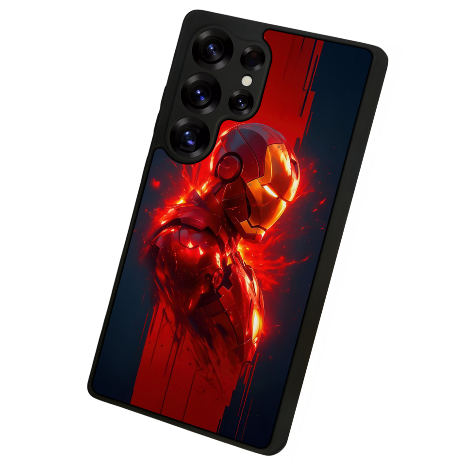 Samsung Galaxy S25 Ultra Uyumlu  Iron Man ( Demir Adam ) Tasarımlı Glossy Premium Kılıf