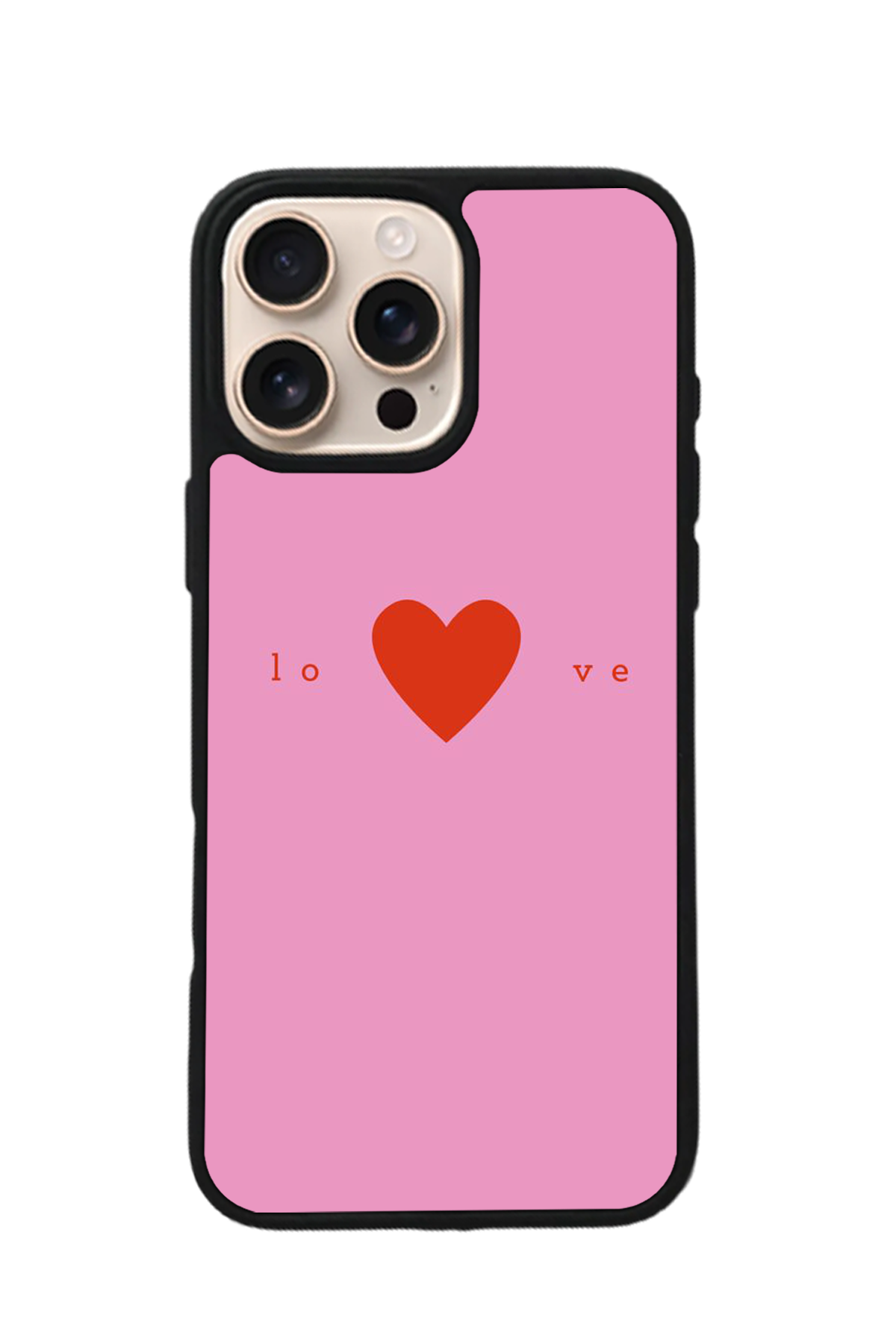 iPhone 14 Pro Uyumlu Kalp Love Tasarımlı Glossy Premium Kılıf