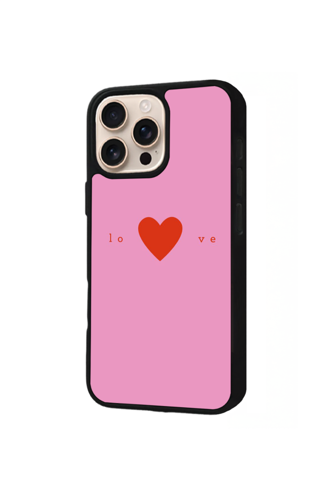 iPhone 14 Pro Uyumlu Kalp Love Tasarımlı Glossy Premium Kılıf