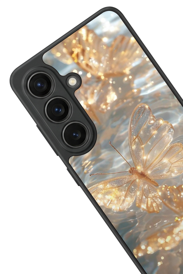 Samsung Galaxy S26 Uyumlu Kelebek Tasarımlı Glossy Premium Kılıf