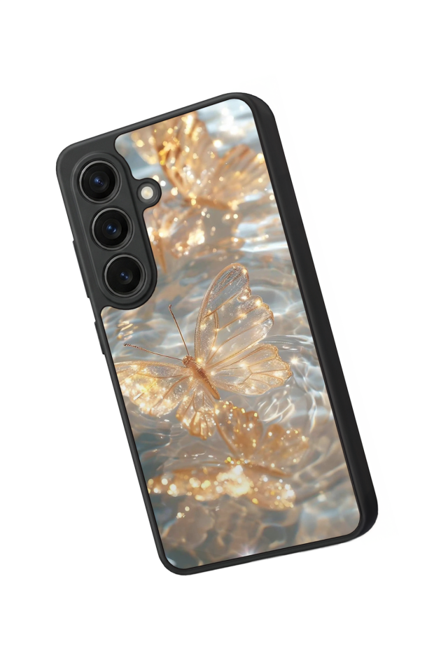 Samsung Galaxy S26 Uyumlu Kelebek Tasarımlı Glossy Premium Kılıf