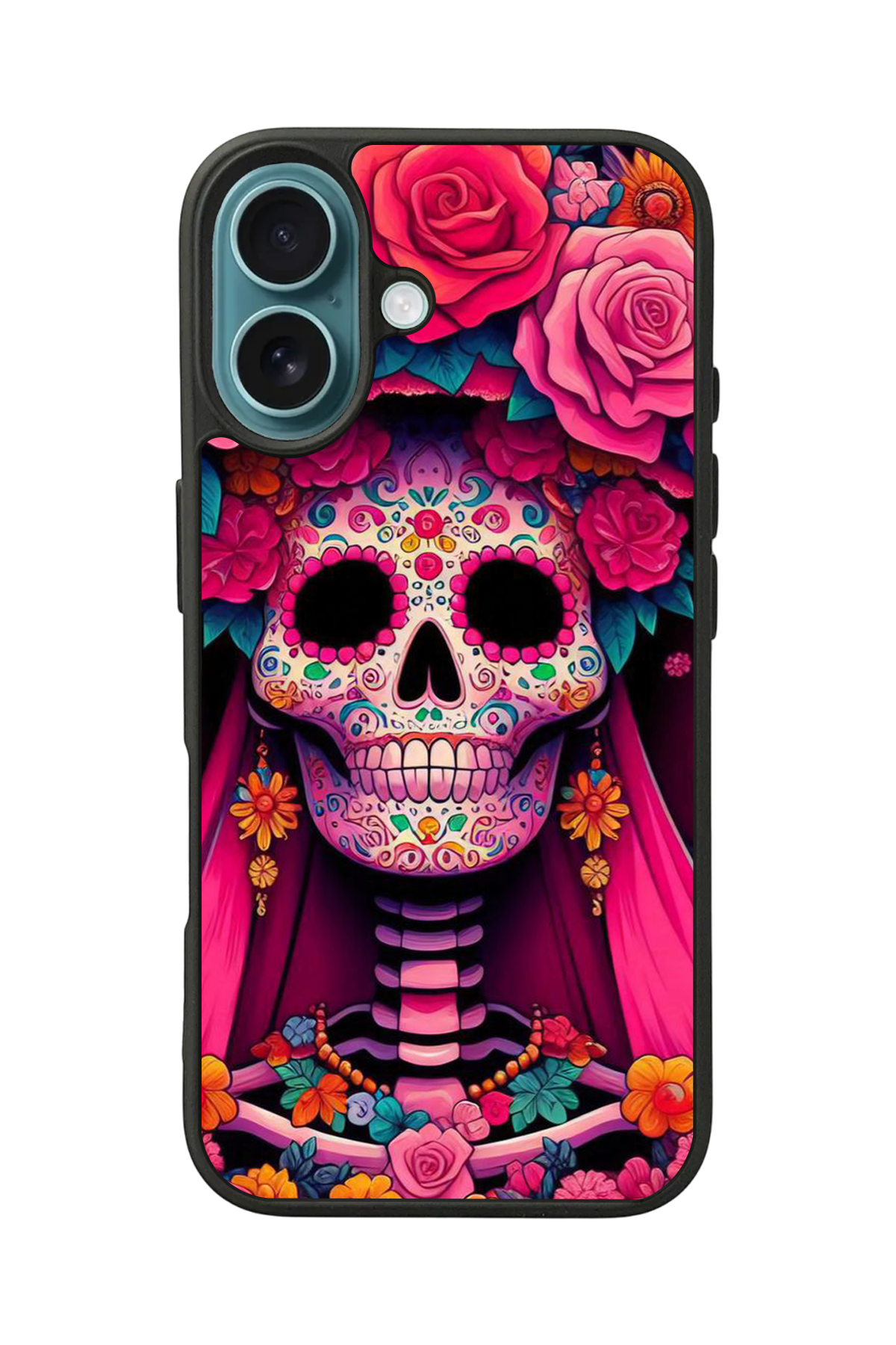 iPhone 16 Uyumlu KuruKafa Tasarımlı Glossy Premium Kılıf