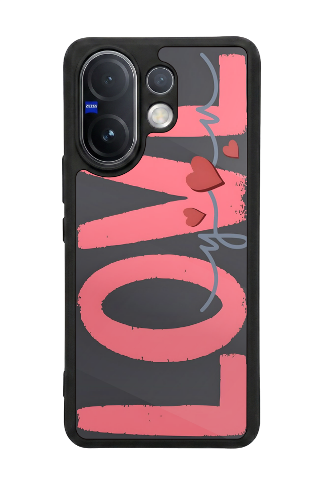 Vivo V60 Uyumlu Love Tasarımlı Glossy Premium Kılıf
