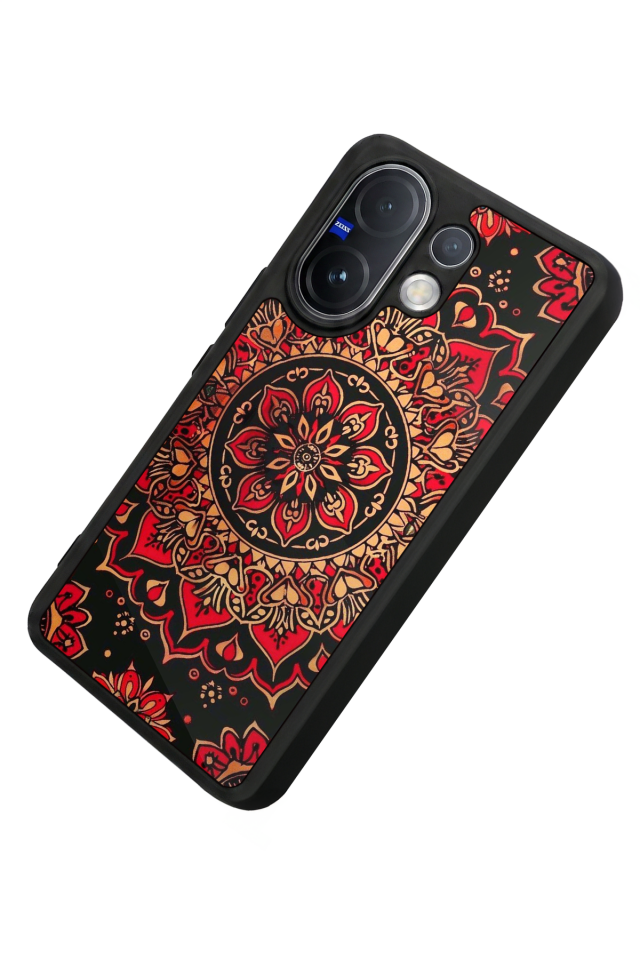 Vivo V60 Uyumlu Mandala Tasarımlı Glossy Premium Kılıf