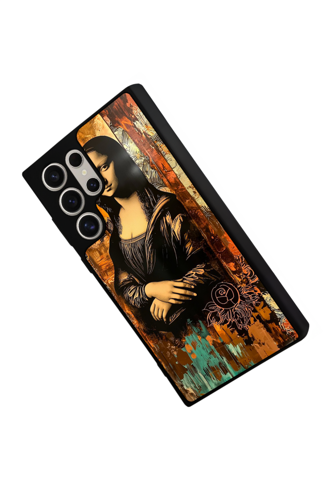 Samsung Galaxy S22 Ultra Uyumlu Monalisa Tasarımlı Glossy Premium Kılıf