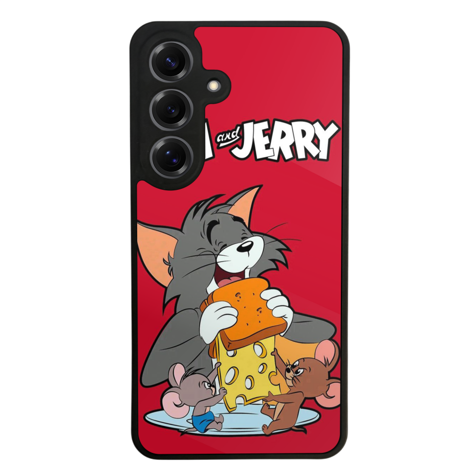 Samsung Galaxy S25 Uyumlu Tom And Jerry Tasarımlı Glossy Premium Kılıf