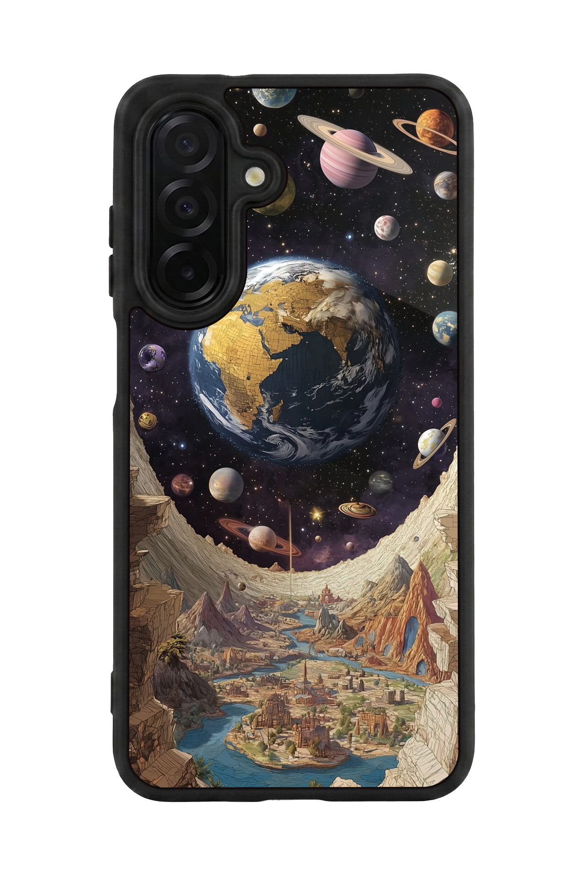 Samsung Galaxy A26 Uyumlu Uzay Tasarımlı Glossy Premium Kılıf