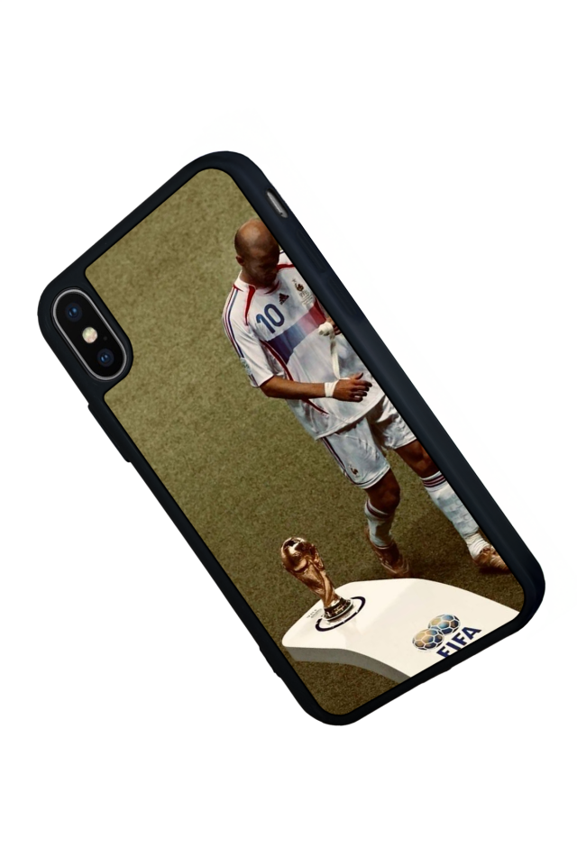 iPhone XS Max Uyumlu Zidane Tasarımlı Glossy Premium Kılıf