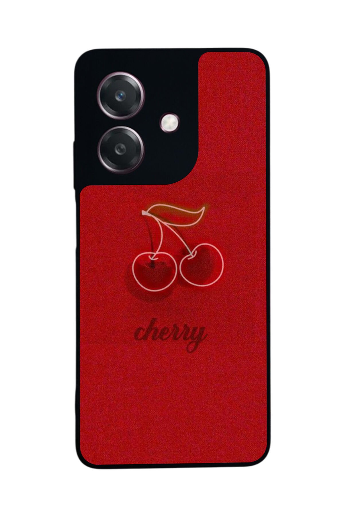 Oppo A3 5G Uyumlu Kiraz Tasarımlı Glossy Premium Kılıf